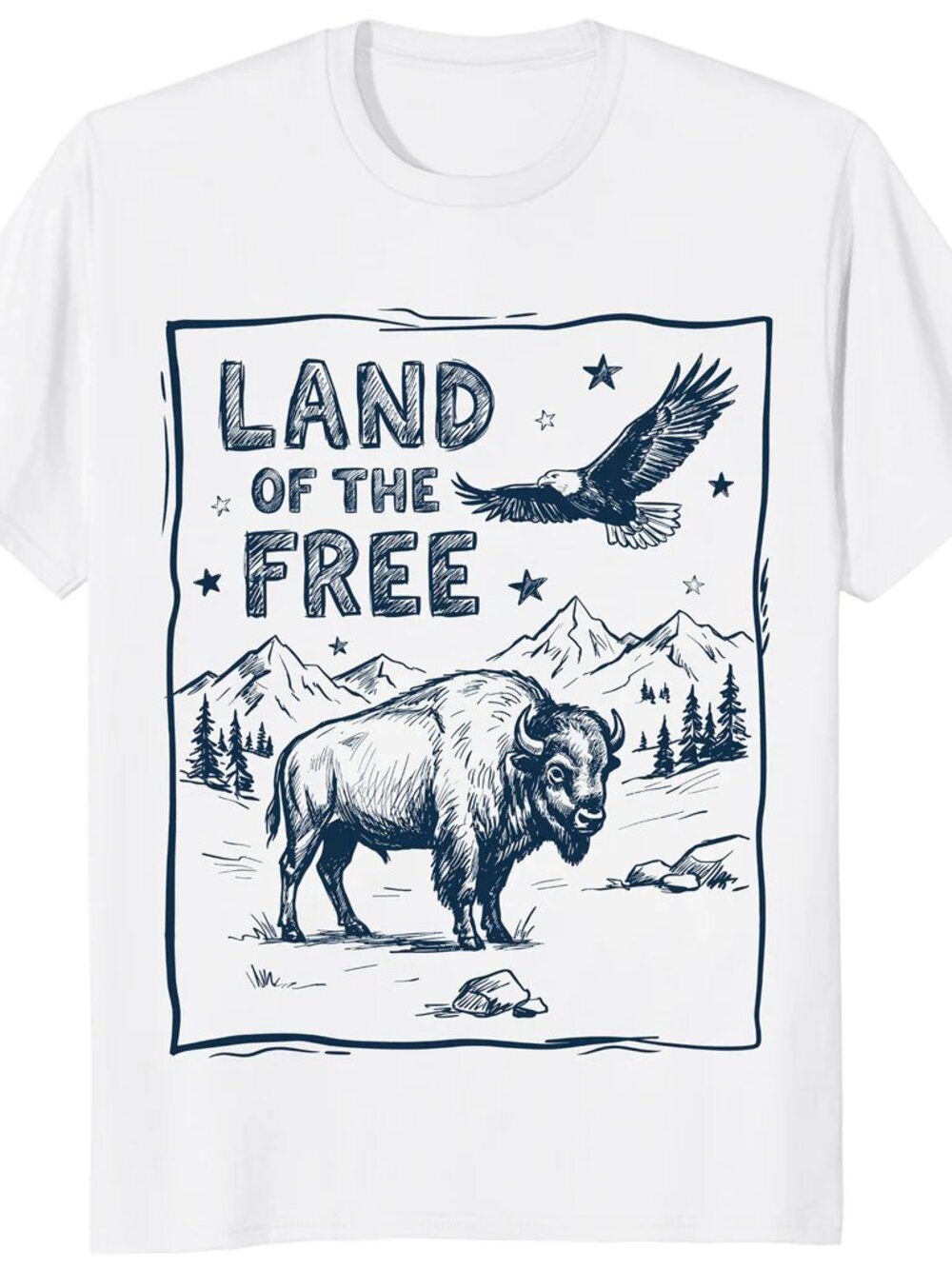 Land of the Free 250 Shirt — Retro USA 250th Anniversary 4th of July Tee - Picture 1 of 5